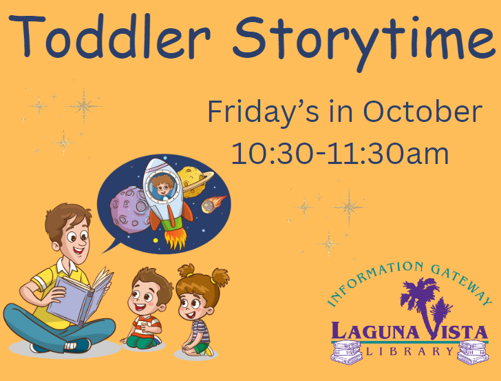 Toddler Storytime Friday's in October